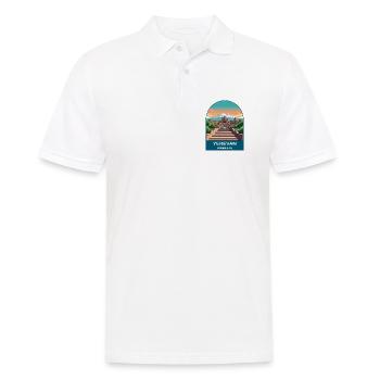 Yerevan Armenia Mount Ararat Vintage Travel Art - Men's Polo Shirt - white - Front - Kai (181cm)