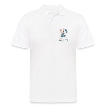 Souris dansante avec des ballons en forme de cœur - Polo Homme - blanc - Devant - Kai (181cm)
