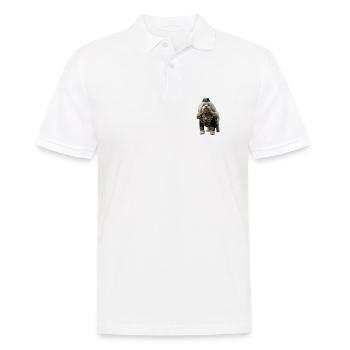 Ein Hund in kaiserlicher Uniform - Männer Poloshirt - Weiß - Vorne - Kai (181cm)