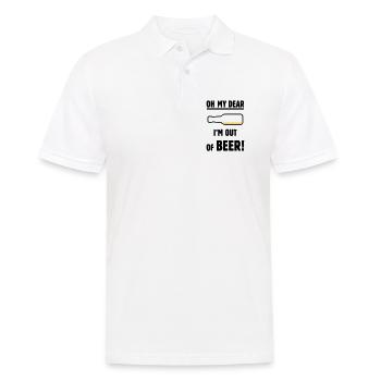 Oh mon cher – je n’ai plus de bière ! (Ale Lager / POS 2C) - Polo Homme - blanc - Devant - Kai (181cm)