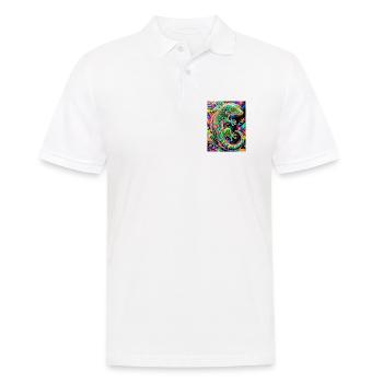 Gecko - Männer Poloshirt - Weiß - Vorne - Kai (181cm)