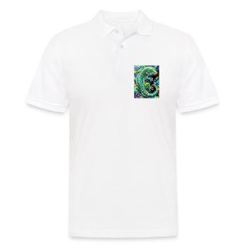 Gecko - Männer Poloshirt - Weiß - Vorne - Kai (181cm)