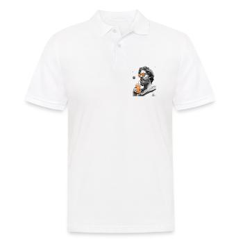 Thinking and drinkin - Männer Poloshirt - Weiß - Vorne - Kai (181cm)