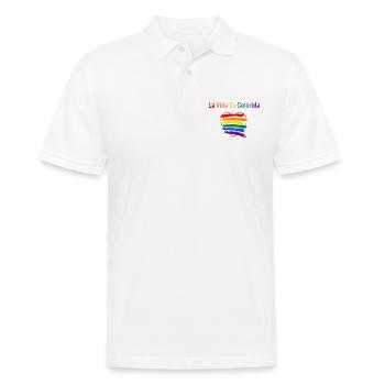 La Vida es colorida - Männer Poloshirt - Weiß - Vorne - Kai (181cm)