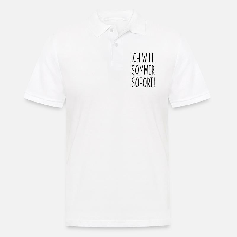 Ich will Sommer Sonne Meer - Männer Poloshirt - Weiß