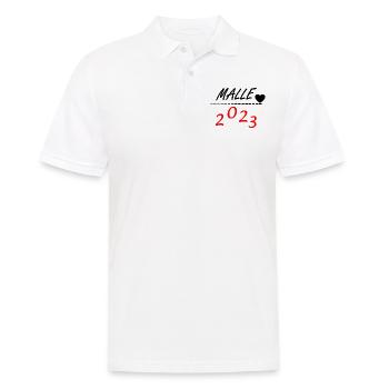 Malle 2023 - Männer Poloshirt - Weiß - Vorne - Kai (181cm)