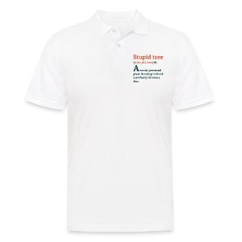 Disc Golf Frisbee Player Coach Stupid Tree Gift - Men's Polo Shirt - white - Front - Kai (181cm)