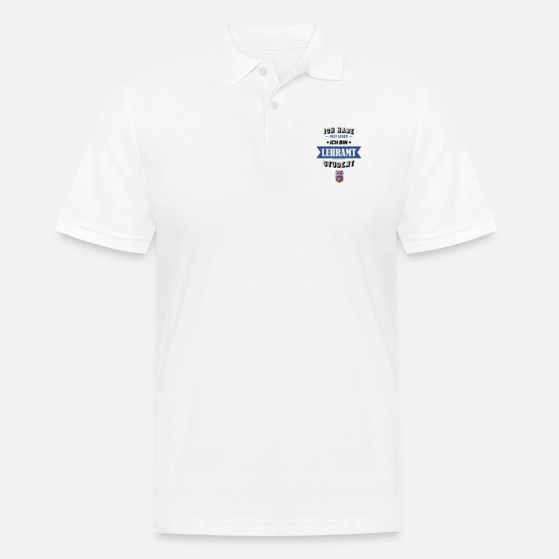 Ich habe kein Leben ich bin Lehramt Student - Männer Poloshirt - Weiß