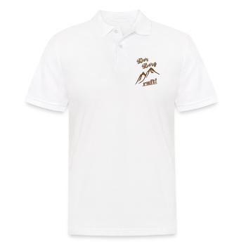 Der Berg ruft! lustiger Spruch Klettern Wanderer - Männer Poloshirt - Weiß - Vorne - Kai (181cm)