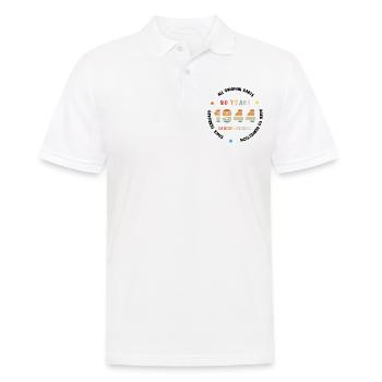 80 Years Old Made In 1944 Vintage February 1944 - Polo Homme - blanc - Devant - Kai (181cm)