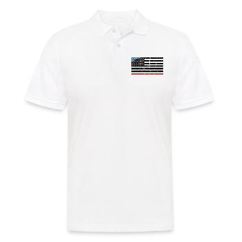 USA Vintage Flagge kreativ - Männer Poloshirt - Weiß - Vorne - Kai (181cm)