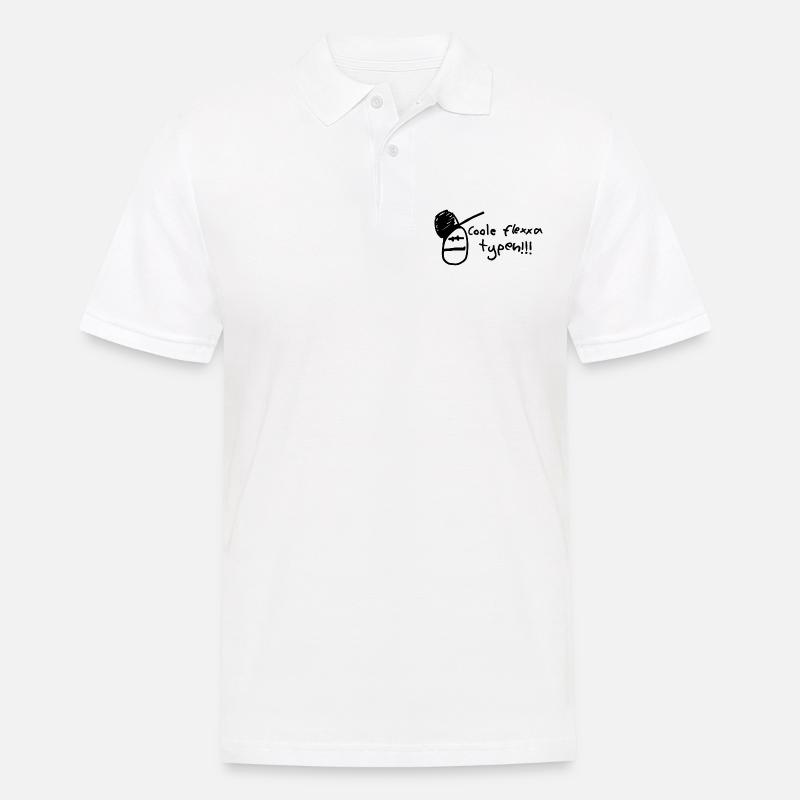 Flexxa Typen - Männer Poloshirt - Weiß