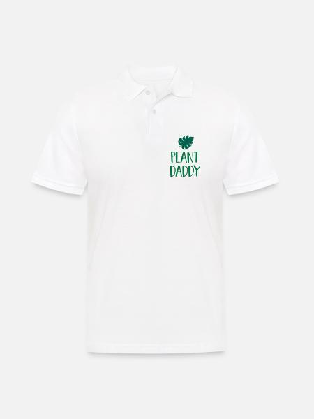 Plant Daddy - Männer Poloshirt - Weiß