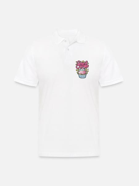 Queen of cupcakes - Männer Poloshirt - Weiß
