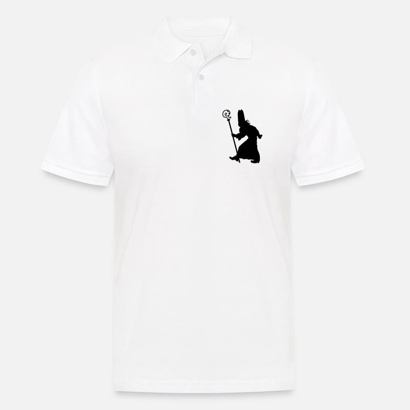 Sinterklaas mit Personal - Männer Poloshirt - Weiß