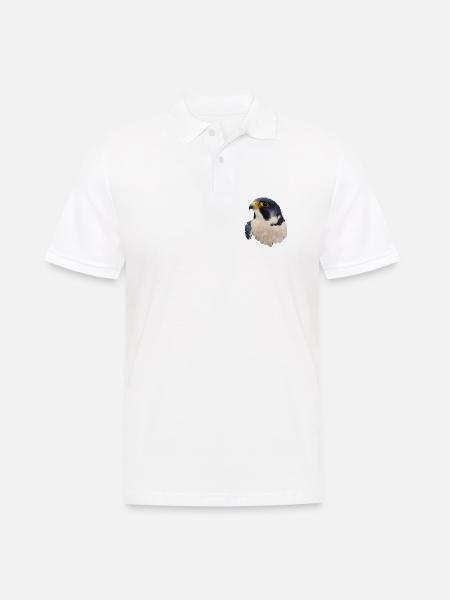 Wanderfalke - Männer Poloshirt - Weiß