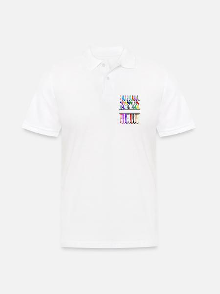 Socken, Strümpfe, Strumpfhosen Logo - Männer Poloshirt - Weiß