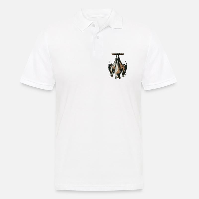 Fledermaus - Männer Poloshirt - Weiß
