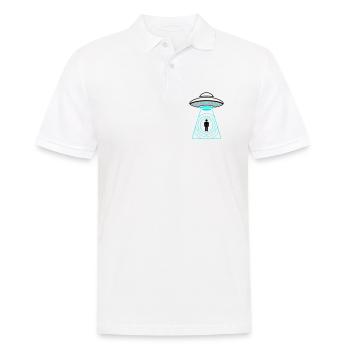 UFO Abduction Beam Me Up Vector - Men's Polo Shirt - white - Front - Kai (181cm)