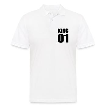 king_01 - Männer Poloshirt - Weiß - Vorne - Kai (181cm)