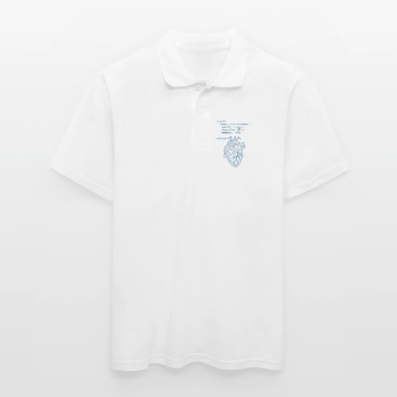 Programmer Heart CSS Code - Tech & Empathy Art Men's Polo Shirt