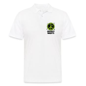 Groovy Peace Zeichen Logo - Männer Poloshirt - Weiß - Vorne - Kai (181cm)