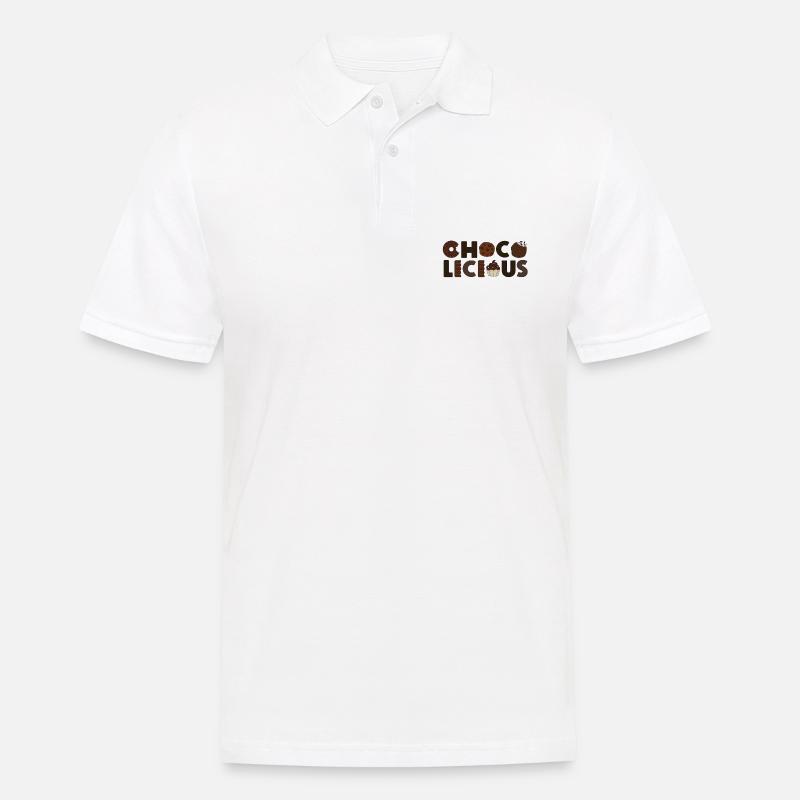Schokoladen Design - CHOCO LICIOUS - Männer Poloshirt - Weiß