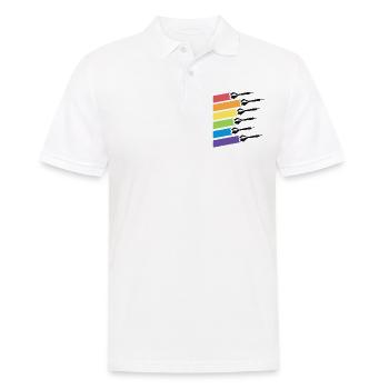 Retro Darts Shirts For Men Women Dart League - Men's Polo Shirt - white - Front - Kai (181cm)