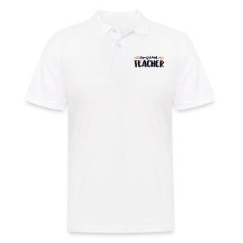 Retro Vorschullehrer Matching 70s Vintage Back - Männer Poloshirt - Weiß - Vorne - Kai (181cm)
