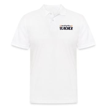 Retro Kindergarten Teacher Kinder Crew 70s Retour - Polo Homme - blanc - Devant - Kai (181cm)