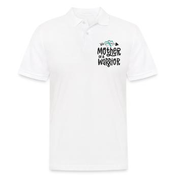 Mother Of A Warrior Teal Cervical Cancer Family - Men's Polo Shirt - white - Front - Kai (181cm)