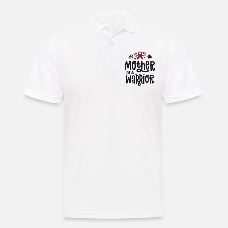 Mutter eines Kriegers Gefäßfehlbildung - Männer Poloshirt - Weiß