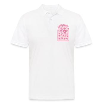 Cherry blossoms Sakura - Men's Polo Shirt - white - Front - Kai (181cm)