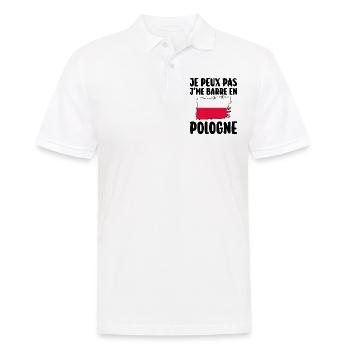 J'Peux Pas J'Me Barre En Pologne Voyage - Polo Homme - blanc - Devant - Kai (181cm)
