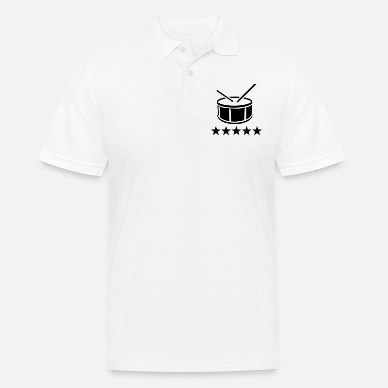Trommel - Männer Poloshirt - Weiß