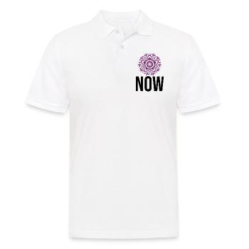 NOW - Männer Poloshirt - Weiß - Vorne - Kai (181cm)
