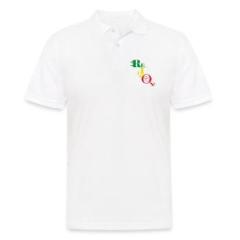 Ecriture Réunion + dessin Paille en queue - Polo Homme - blanc - Devant - Kai (181cm)