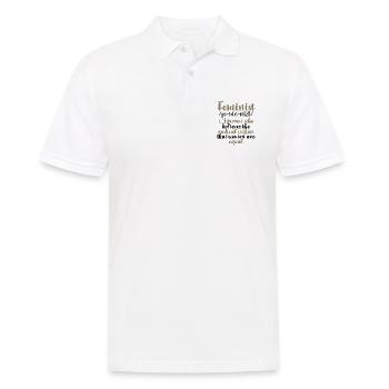 Feminismus Geschenk Radikale Vorstellung Frauen sind gleich - Männer Poloshirt - Weiß - Vorne - Kai (181cm)