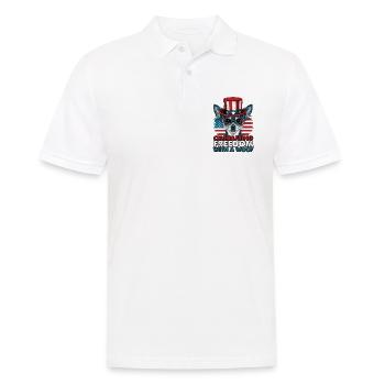 Chihuahua célèbre la liberté avec un woof - Polo Homme - blanc - Devant - Kai (181cm)