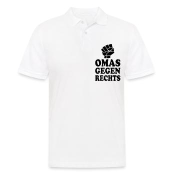 Omas gegen rechts - Männer Poloshirt - Weiß - Vorne - Kai (181cm)
