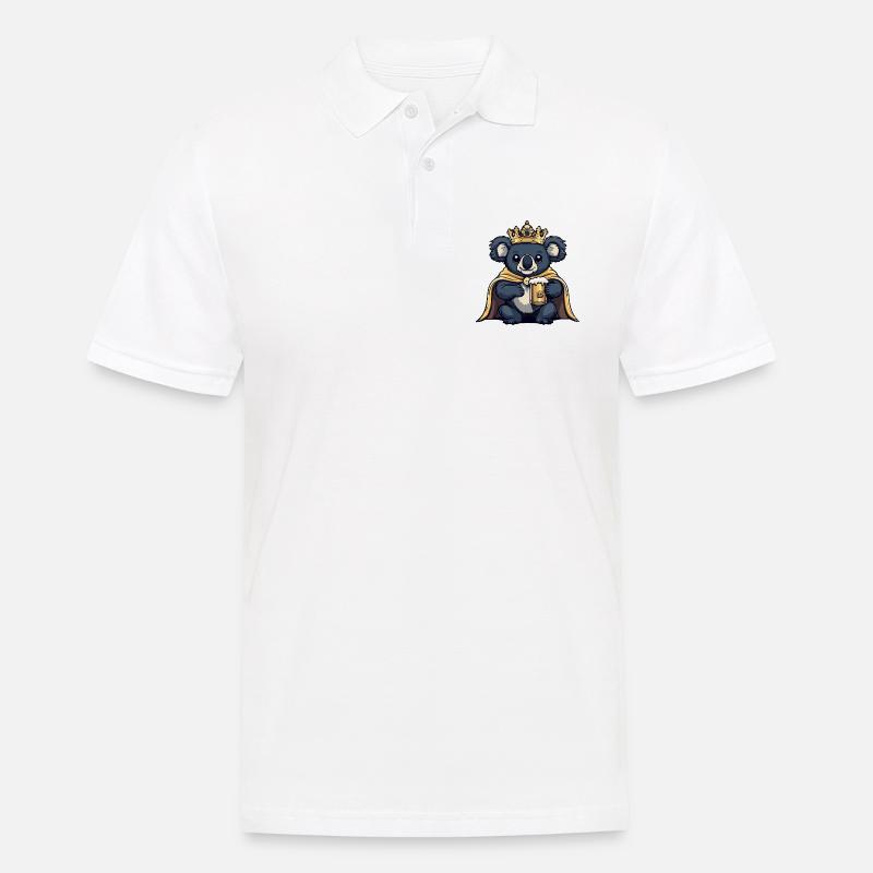 Koala Bier Lustig - Männer Poloshirt - Weiß
