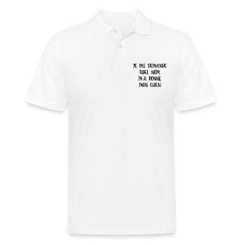 je me demande quel nom m'a donné mon chien - Polo Homme - blanc - Devant - Kai (181cm)