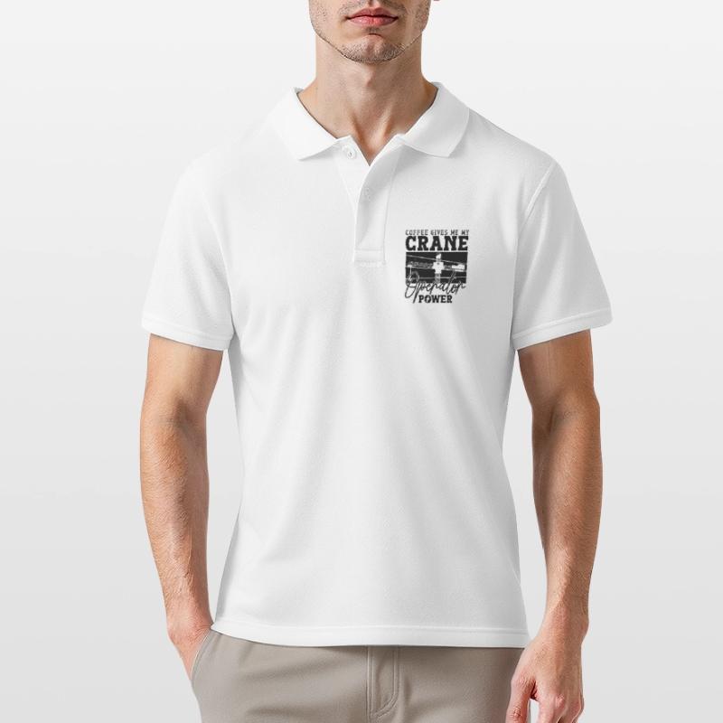 Crane Operator Construction Crane Driver Construction Worker Gift Idea Men's Polo Shirt