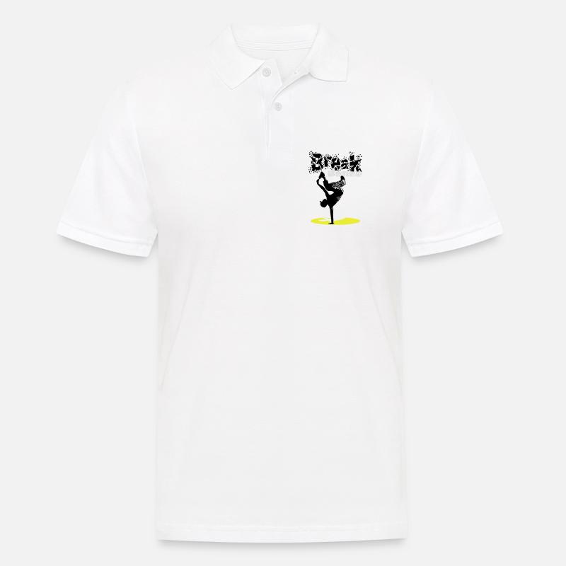Breakdance flex - Männer Poloshirt - Weiß