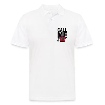 CALL ME - Men's Polo Shirt - white - Front - Kai (181cm)