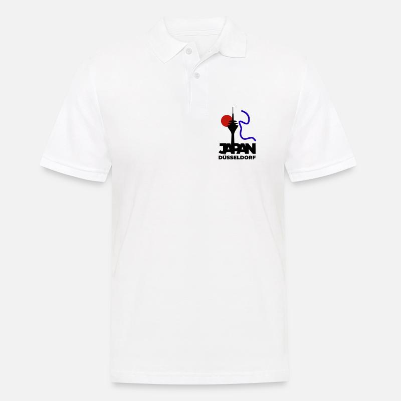 Japan goes Düsseldorf - Männer Poloshirt - Weiß
