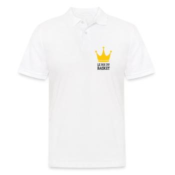 The King of Basketball - Men's Polo Shirt - white - Front - Kai (181cm)