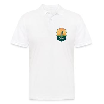 Insigne vintage Sunset de la Tour de Pise - Polo Homme - blanc - Devant - Kai (181cm)