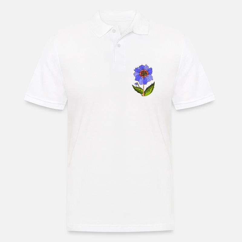 Blume - Männer Poloshirt - Weiß