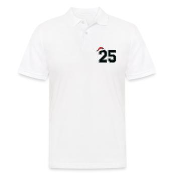 25 Zahl Weihnachten - Männer Poloshirt - Weiß - Vorne - Kai (181cm)
